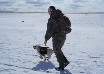 Marna and Frankie in Backpacks