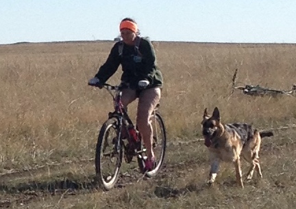 Marna on Prairie with Tekoa 2014-10-25