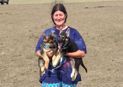 Marna holding Tekoa and Titus 2013-09-13