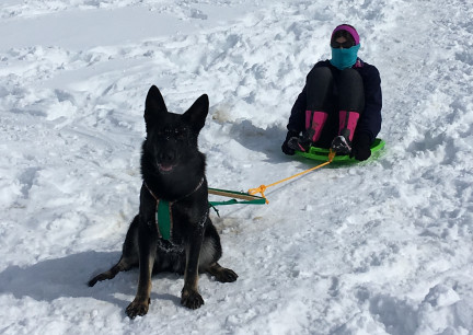 Marna Sledding with Tabaliah 2018-02-28