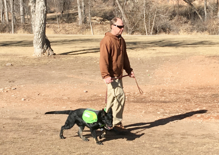 Deron with Tabaliah in Backpack Rapid City, SD 2019-02-14