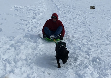 Tabaliah Pulling Deron on Saucer 2018-02-28